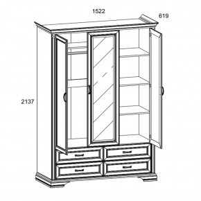 Шкаф 3D4S Z, MONAKO, цвет Сосна винтаж в Кунгуре - kungur.ok-mebel.com | фото 1