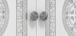 Шкаф 4-х дверный с зеркалами (12.244) Грация (белый/серебро) в Кунгуре - kungur.ok-mebel.com | фото 2