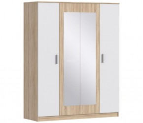 Шкаф 4х дверный с зеркалами Уют СБ-2750/1 (Дуб Сонома/Белый) в Кунгуре - kungur.ok-mebel.com | фото 1