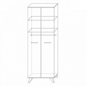 Шкаф 800 высокий Вега Скандинавия в Кунгуре - kungur.ok-mebel.com | фото 5