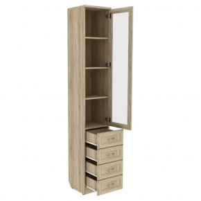 Шкаф для книг с ящиками узкий арт. 205 в Кунгуре - kungur.ok-mebel.com | фото