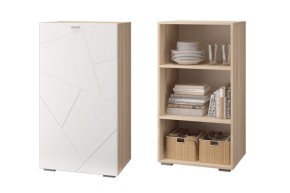 СКАЙЛАЙН Шкаф для книг (600) Дуб сонома/белый в Кунгуре - kungur.ok-mebel.com | фото