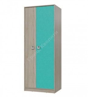 Шкаф для одежды Сити (Арт. 6-9411) Дуб Сонома/Аква в Кунгуре - kungur.ok-mebel.com | фото