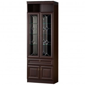 Шкаф для посуды №612 Инна Денвер темный в Кунгуре - kungur.ok-mebel.com | фото