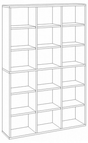 Шкаф книжный Домино СУ(ш3в2)+6ФГ в Кунгуре - kungur.ok-mebel.com | фото 2