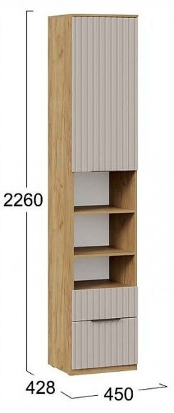 Шкаф комбинированный Хилтон Исп. 2 в Кунгуре - kungur.ok-mebel.com | фото 4