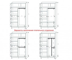 Шкаф-купе 1400 серии SOFT D1+D3+B2+PL1 (2 ящика+1штанга) профиль «Графит» в Кунгуре - kungur.ok-mebel.com | фото 7