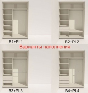 Шкаф-купе 1400 серии SOFT D6+D4+B2+PL2 (2 ящика+1штанга+1 полка) профиль «Капучино» в Кунгуре - kungur.ok-mebel.com | фото 7