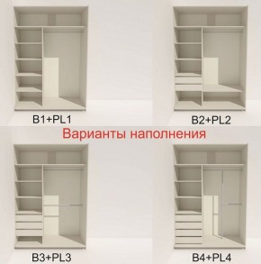 Шкаф-купе 1400 серии SOFT D8+D2+B2+PL4 (2 ящика+F обр.штанга) профиль «Графит» в Кунгуре - kungur.ok-mebel.com | фото 6