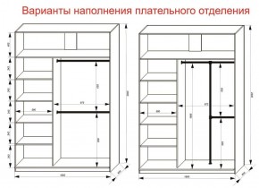 Шкаф-купе 1600 серии SOFT D6+D6+B2+PL3 (2 ящика+2штанги) профиль «Капучино» в Кунгуре - kungur.ok-mebel.com | фото 7