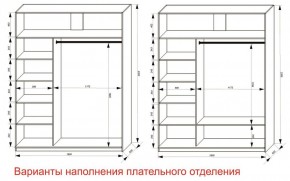 Шкаф-купе 1800 серии SOFT D6+D6+B2+PL3 (2 ящика+2штанги) профиль «Капучино» в Кунгуре - kungur.ok-mebel.com | фото 7