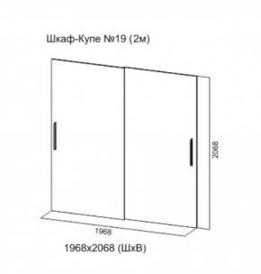 Шкаф-купе №19 Серия 3 Квадро (2000) Ясень Анкор светлый в Кунгуре - kungur.ok-mebel.com | фото 5