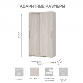 Шкаф-купе ШКК-11 (ясень белый) в Кунгуре - kungur.ok-mebel.com | фото 7