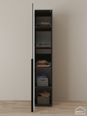 Шкаф Linnea MHR-1-2 2050х400х510 (Графит-М 11.1.25) в Кунгуре - kungur.ok-mebel.com | фото 4