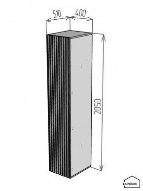 Шкаф Linnea MHR-1-4 2050х400х510 (ДВ-М 11.1.25) в Кунгуре - kungur.ok-mebel.com | фото 2