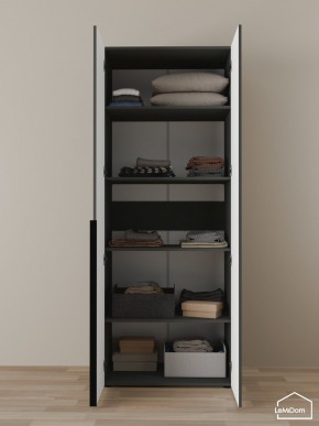 Шкаф Linnea MHR-2-2 2050х800х510 (Графит-М 11.1.25) в Кунгуре - kungur.ok-mebel.com | фото 4