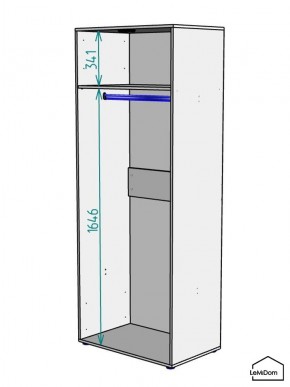 Шкаф Linnea MHR-2PO 2050х800х510 (Белый-М 11.1.2) в Кунгуре - kungur.ok-mebel.com | фото 3