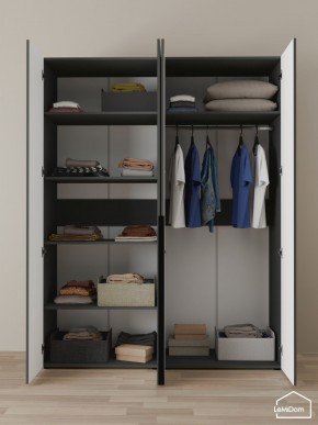 Шкаф Linnea MHR-4-1 2050х1600х510 (Графит-М 11.1.25) в Кунгуре - kungur.ok-mebel.com | фото 4