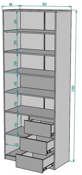 Шкаф Мальта H190 в Кунгуре - kungur.ok-mebel.com | фото 2