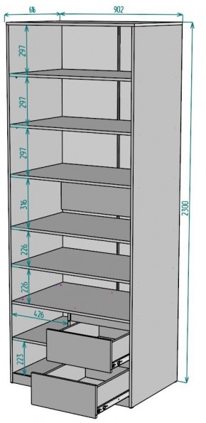 Шкаф Мальта H202 в Кунгуре - kungur.ok-mebel.com | фото 2