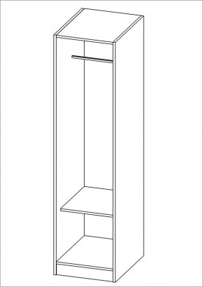 Шкаф ОРИОН однодверный, цвет белый в Кунгуре - kungur.ok-mebel.com | фото 2