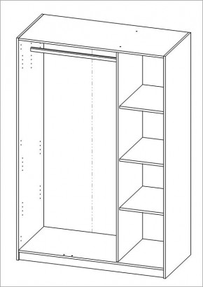 Шкаф ОРИОН трехдверный, цвет Дуб Венге в Кунгуре - kungur.ok-mebel.com | фото 3