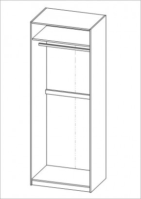 Шкаф ПЕГАС двухдверный, цвет Дуб Сонома в Кунгуре - kungur.ok-mebel.com | фото 3