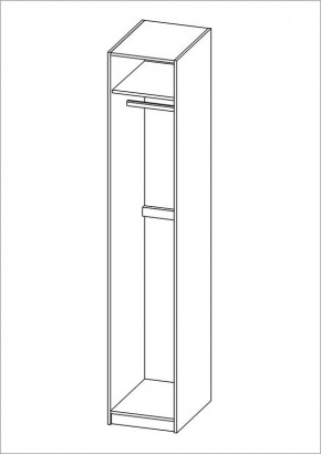 Шкаф ПЕГАС однодверный с рамочным фасадом, цвет белый в Кунгуре - kungur.ok-mebel.com | фото 3