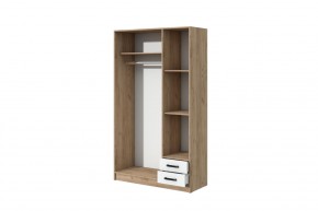 Шкаф распашной Эконом (Дуб крафт золотой/Белый текстурный) в Кунгуре - kungur.ok-mebel.com | фото 2