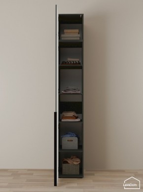 Шкаф с антресолью Linnea MHR-1A-2 2450х400х510 (Графит-М 11.1.25) в Кунгуре - kungur.ok-mebel.com | фото 4
