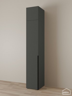 Шкаф с антресолью Linnea MHR-1A-3 2450х400х510 (Графит-М 11.1.25) в Кунгуре - kungur.ok-mebel.com | фото