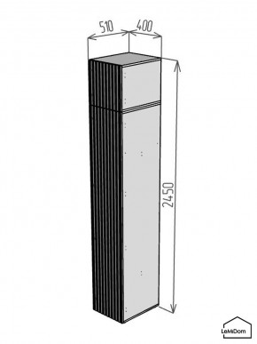 Шкаф с антресолью Linnea MHR-1POA-2 2450х400х510 (Белый-М 11.1.1) в Кунгуре - kungur.ok-mebel.com | фото 2