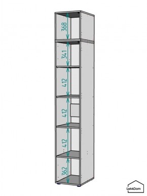 Шкаф с антресолью Linnea MHR-1POA-2 2450х400х510 (Белый-М 11.1.1) в Кунгуре - kungur.ok-mebel.com | фото 3