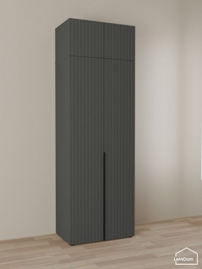 Шкаф с антресолью Linnea MHR-2A-1 2450х800х510 (Графит-М 11.1.25) в Кунгуре - kungur.ok-mebel.com | фото