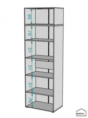 Шкаф с антресолью Linnea MHR-2A-2 2450х800х510 (ДВ-М 11.1.25) в Кунгуре - kungur.ok-mebel.com | фото 3