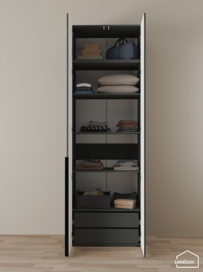 Шкаф с антресолью Linnea MHR-2A-3 2450х800х510 (Графит-М 11.1.25) в Кунгуре - kungur.ok-mebel.com | фото 5