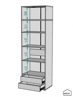 Шкаф с антресолью Linnea MHR-2A-4 2450х800х510 (Белый-М 11.1.2) в Кунгуре - kungur.ok-mebel.com | фото 3