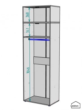 Шкаф с антресолью Linnea MHR-2POA-1 2450х800х510 (Белый-М 11.1.2) в Кунгуре - kungur.ok-mebel.com | фото 3