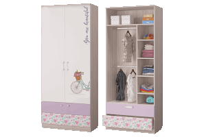 Шкаф для одежды с 2 ящиками Адель в Кунгуре - kungur.ok-mebel.com | фото 1