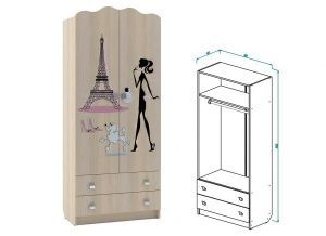 Шкаф для одежды с ящиками Париж в Кунгуре - kungur.ok-mebel.com | фото 1