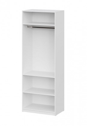 Шкаф ШК-5 + 2 полки (800) Белый текстурный в Кунгуре - kungur.ok-mebel.com | фото 3