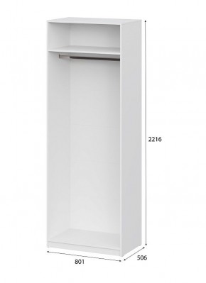 Шкаф ШК-5 (800) Белый текстурный в Кунгуре - kungur.ok-mebel.com | фото 4