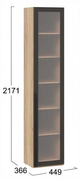 Шкаф-витрина Порто СМ-393.07.213 в Кунгуре - kungur.ok-mebel.com | фото 4