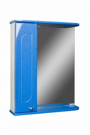 Шкаф-зеркало Радуга Синий металлик 55 левый АЙСБЕРГ (DA1129HZR) в Кунгуре - kungur.ok-mebel.com | фото 1