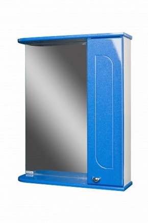 Шкаф-зеркало Радуга Синий металлик 55 правый АЙСБЕРГ (DA1129HZR) в Кунгуре - kungur.ok-mebel.com | фото 2