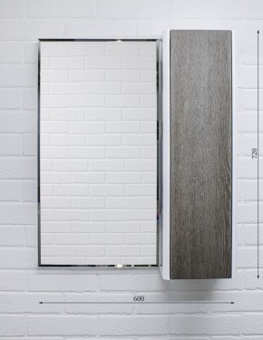 Шкаф-зеркало Uno 60 Дуб серый левый/правый Домино (DU1503HZ) в Кунгуре - kungur.ok-mebel.com | фото 7