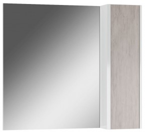 Шкаф-зеркало Uno 80 Дуб серый левый/правый Домино (DU1504HZ) в Кунгуре - kungur.ok-mebel.com | фото