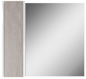 Шкаф-зеркало Uno 80 Дуб серый левый/правый Домино (DU1504HZ) в Кунгуре - kungur.ok-mebel.com | фото 2