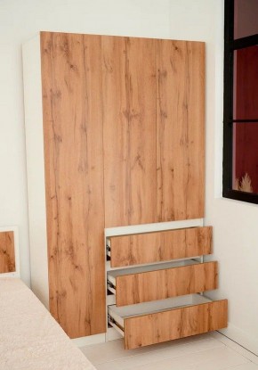 Спальный гарнитур Парус (Белый/Вотан) 1400 (Вариант-2) в Кунгуре - kungur.ok-mebel.com | фото 13