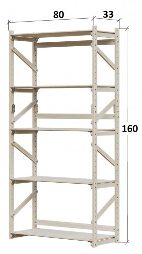 Стеллаж Конструктор Арт.С1600-1 в Кунгуре - kungur.ok-mebel.com | фото 2
